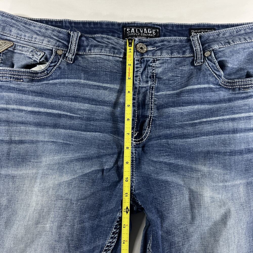 Salvage Buckle Anarchy Relaxed Straight Leg Mens Jeans Medium Wash 42x32 - Picture 11 of 12